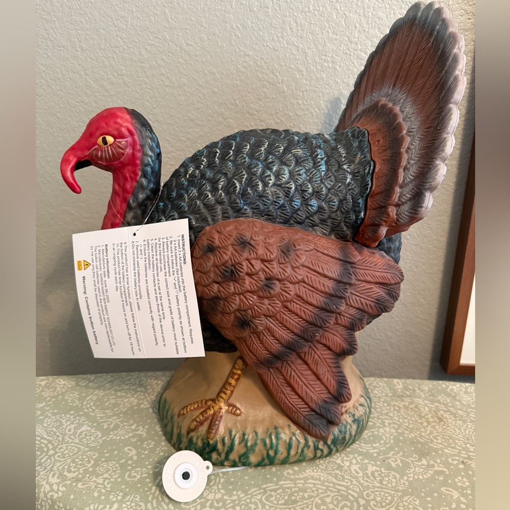NWT John Derian for Target 17” Décor Turkey Lit Blow Mold